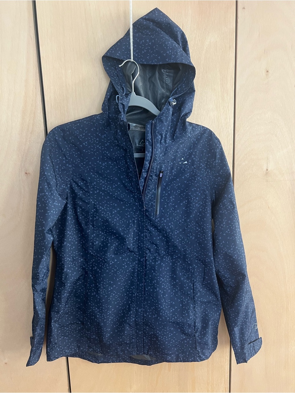Women's Navy Hooded Rain Jacket